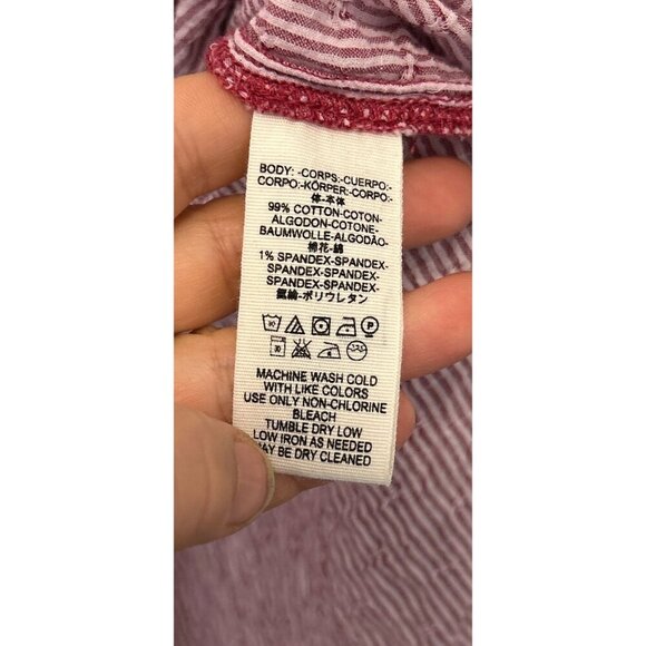 Free People Chambray Shirt Beach Coverup Oversized Cotton Seersucker Size Small - Picture 9 of 9